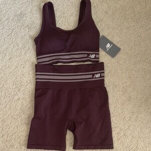 NWT -New Balance Maroon Activewear Set